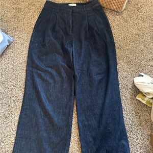 Babaton Dark Blue Flare Jeans